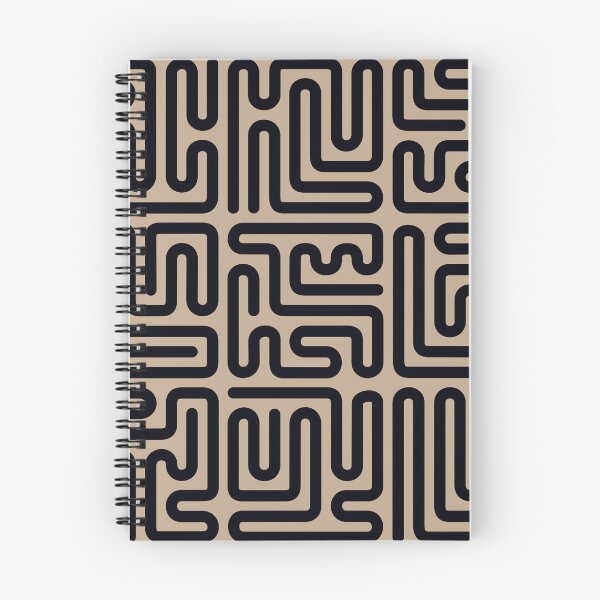 Item preview, Mazes black on khaki designed and sold by JRP Design.