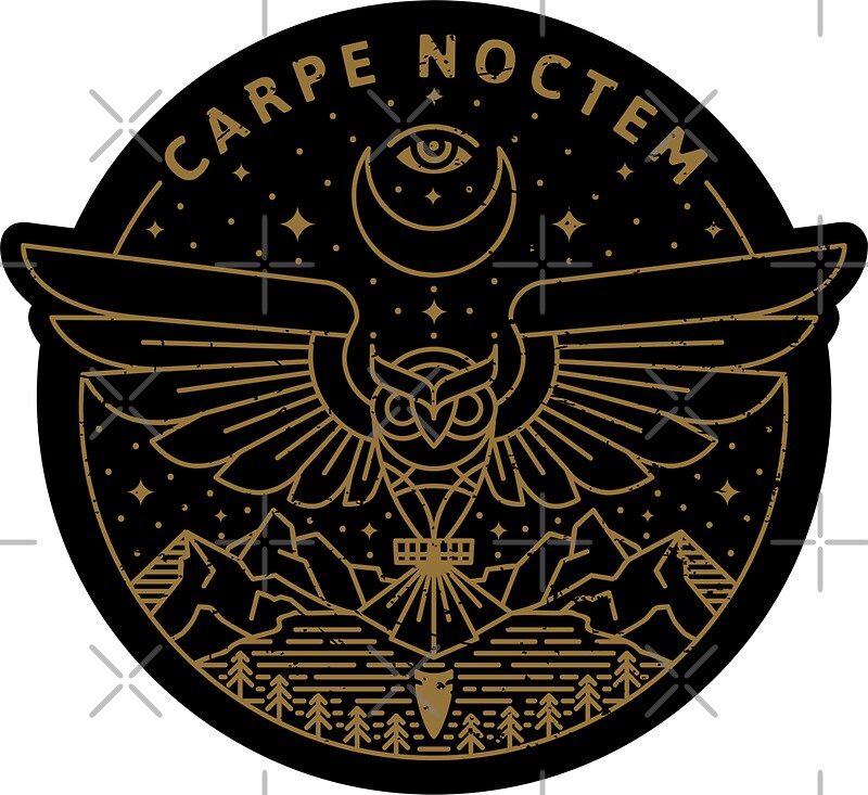 "Carpe Noctem" Stickers by rfad | Redbubble