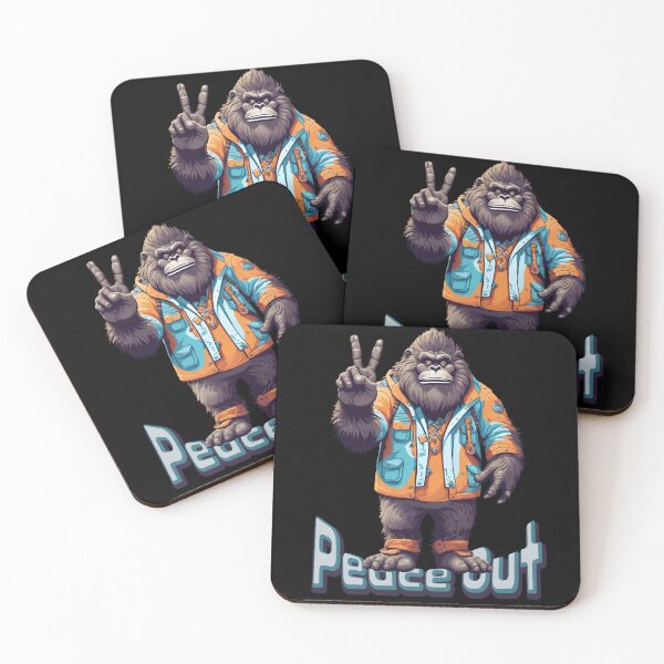Item preview, Bigfoot Sasquatch Peace Out Sign designed and sold by Paula Helit.