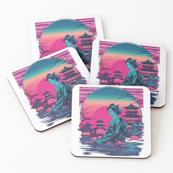 Item preview, Synthwave Japanese Geisha designed and sold by RagingPixie.
