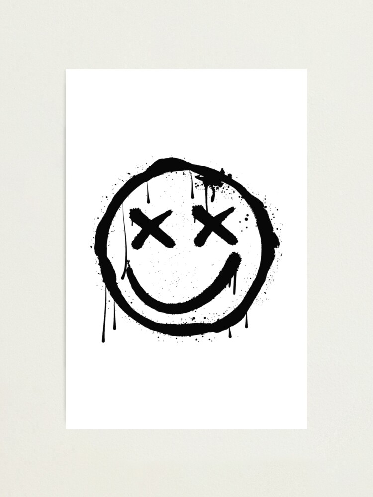 Dead Eyes Smiley Face (Black) - Streetwear 