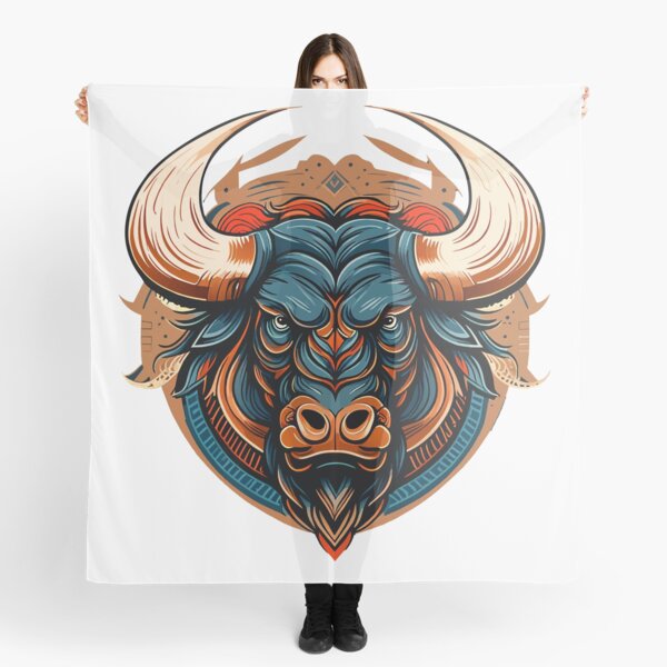 Cow - Ox Chinese Zodiac Watercolor Scarf for Sale by Anna Bucciarelli