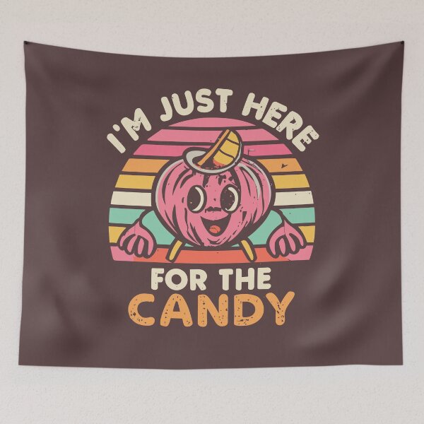 Item preview, I'm Just Here For The Candy Funny Halloween Pun Pumpkin designed and sold by GENESIS-POD.