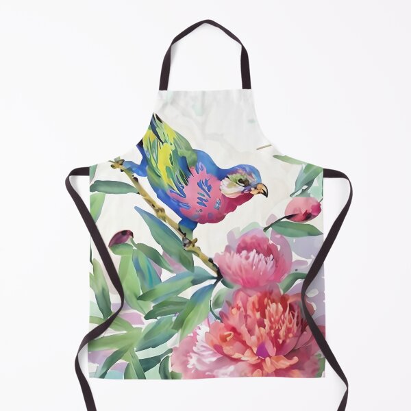 Item preview, Grumpy bird and peonies designed and sold by SophieClimaArt.
