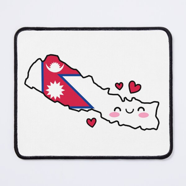 Item preview, Nepal Flag Map Smile with Love designed and sold by pixelsparkzone.