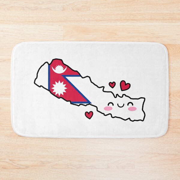 Item preview, Nepal Flag Map Smile with Love designed and sold by pixelsparkzone.