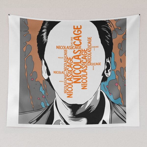 Item preview, Nicolas Cage stolen face black white vector art fan works graphic design by ironpalette  designed and sold by ironpalette.