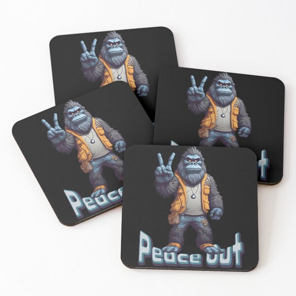 Item preview, Bigfoot Sasquatch says Peace Out designed and sold by Paula Helit.