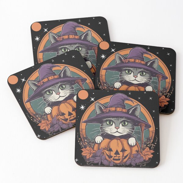Item preview, Cute Cat Halloween Moon and Stars designed and sold by LuizSilva1983.