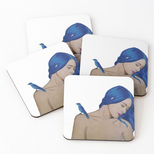 Item preview, pelo azul con ave designed and sold by TresMonet.