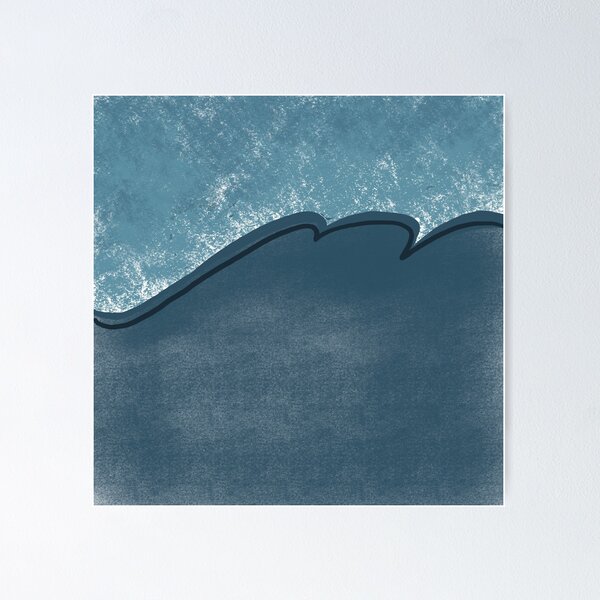 Blue Abstract Wave like Texture Poster