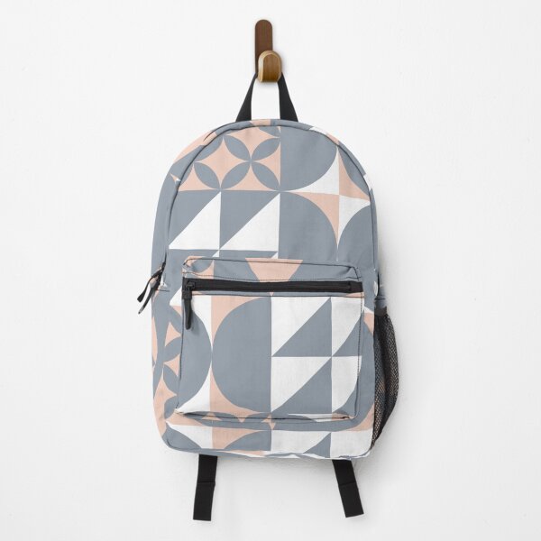 Item preview, Minimal Midcentury SOFT PASTELS BUSH PINK design | Geometric pattern designed and sold by MyThemesDesign.