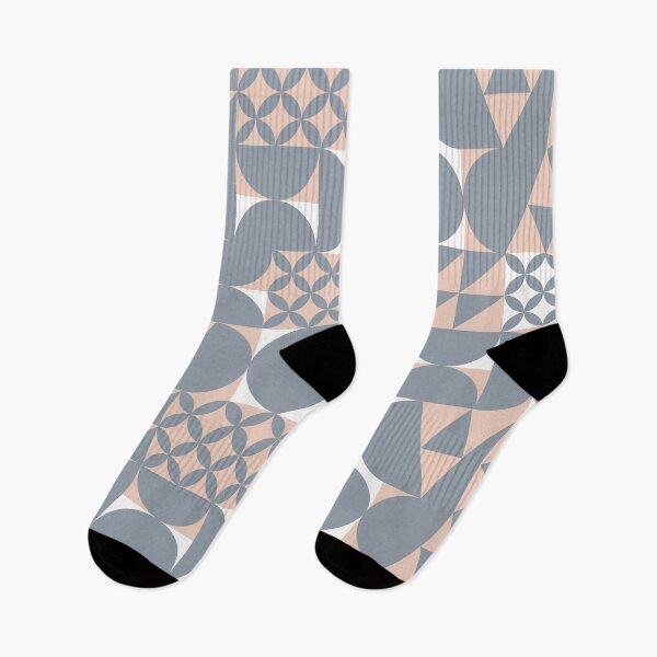 Item preview, Minimal Midcentury SOFT PASTELS BUSH PINK design | Geometric pattern designed and sold by MyThemesDesign.