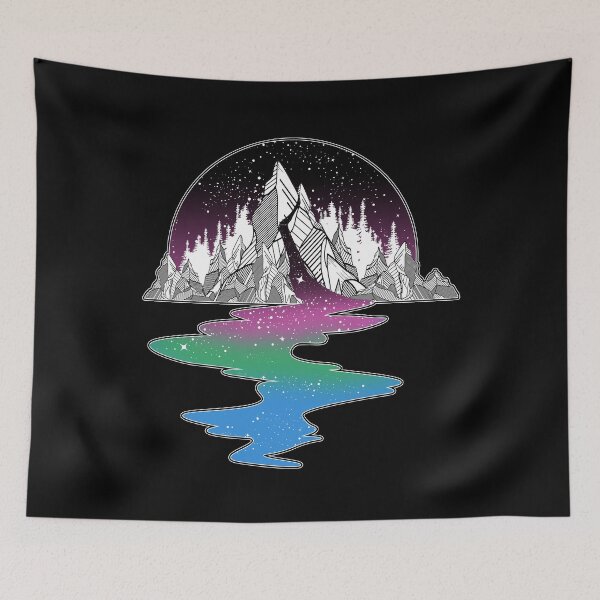 Item preview, Polysexual Mountain LGBT Pride Flag designed and sold by Clara Hollins.