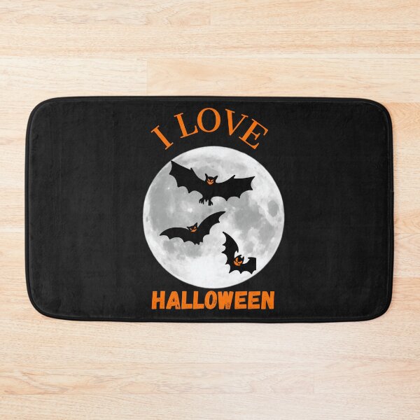 Item preview, Bats fly in the moonlight on Halloween designed and sold by Ulandia.