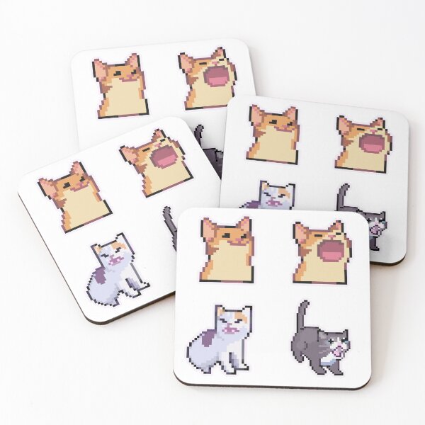 Item preview, Pixel Art Cat Stickers designed and sold by nekolego.