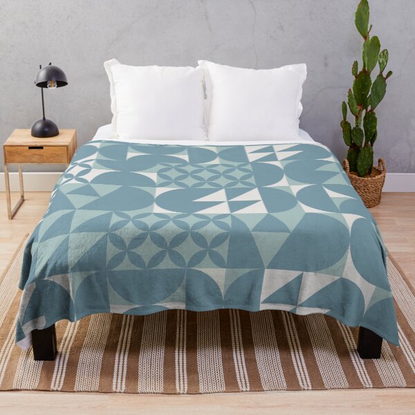 Item preview, Minimal Midcentury SOFT PASTELS LIGHT MINT design | Geometric pattern designed and sold by MyThemesDesign.
