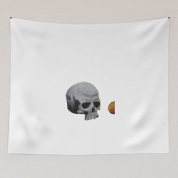 Item preview, skull with flower designed and sold by TresMonet.