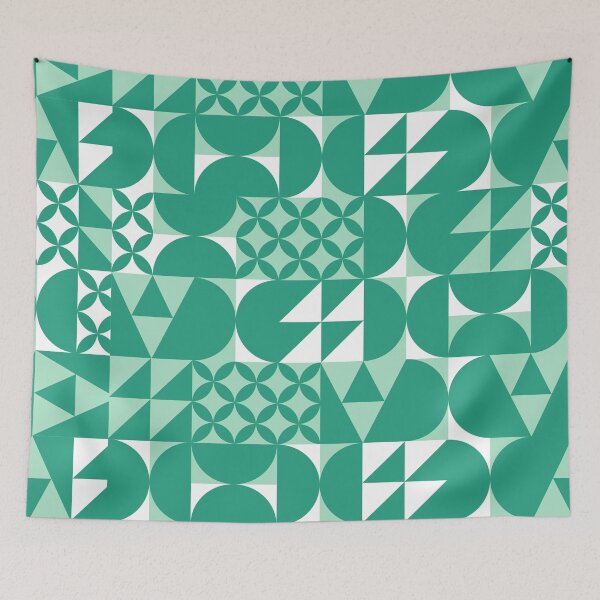 Item preview, Minimal GREEN COLOR BLOCK design | Geometric pattern designed and sold by MyThemesDesign.
