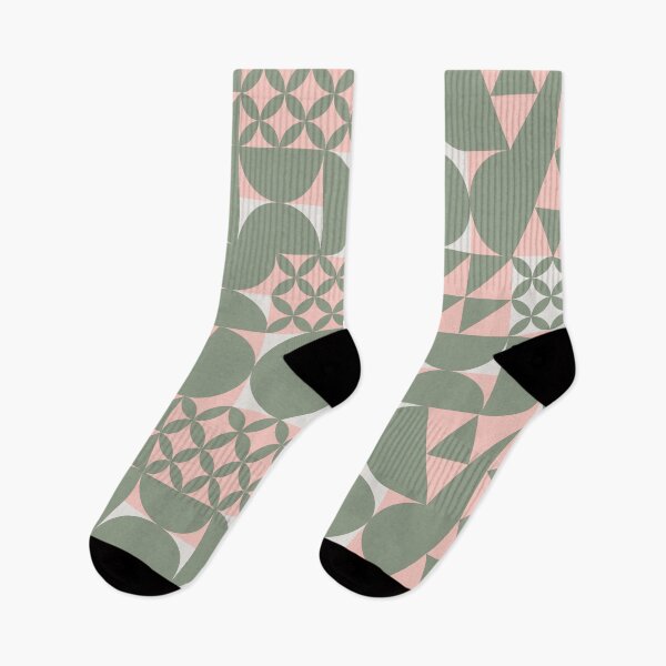 Item preview, Minimal SAGE AND PINK design | Geometric pattern designed and sold by MyThemesDesign.