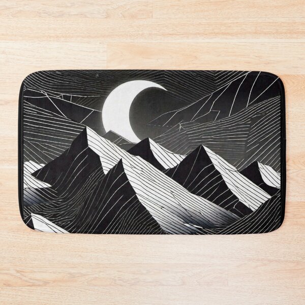 Item preview, Geometry Black and White Mountains – Magic Moon 22 designed and sold by Benito Del Ray.