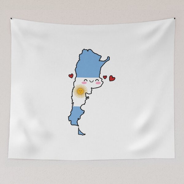Item preview, Argentina Flag Map Smile with Love designed and sold by pixelsparkzone.