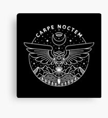 Carpe Noctem / White Canvas Print