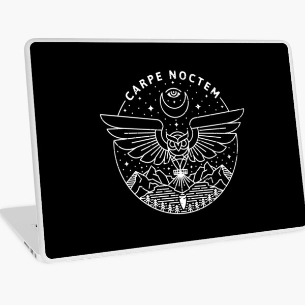 Carpe Noctem / White Laptop Skin