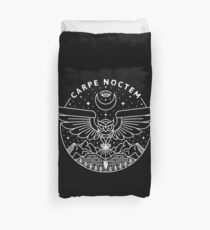 Carpe Noctem / White Duvet Cover