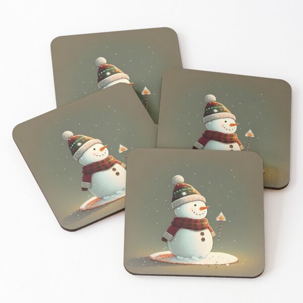 Item preview, Christmas Tree Snow Snowman Beautiful Winter Night V50 designed and sold by DreamingAwake1.
