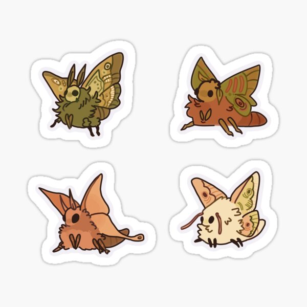 Moth Stickers - Three Pack