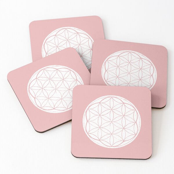 Item preview, Flower of Life Linocut - Snow + Rose designed and sold by Irene Estelle.