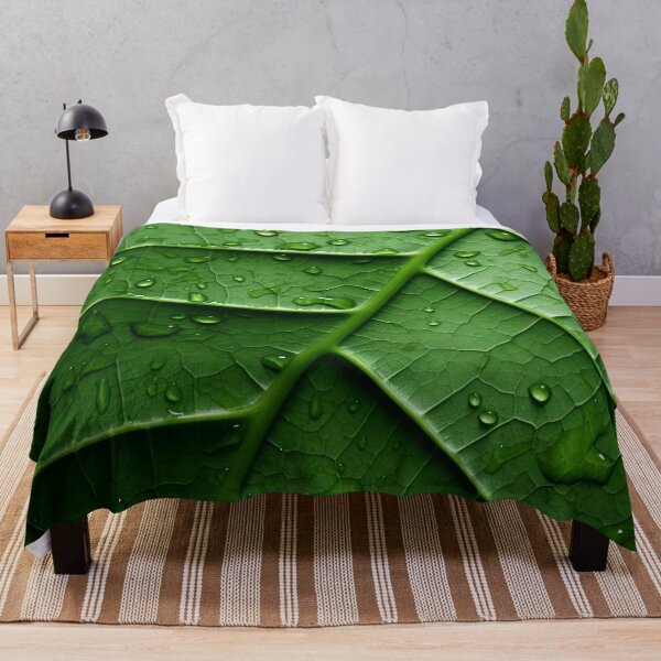 Item preview, Stunning green leaf macro photography art print designed and sold by dcrc.