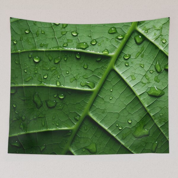 Item preview, Stunning green leaf macro photography art print designed and sold by dcrc.