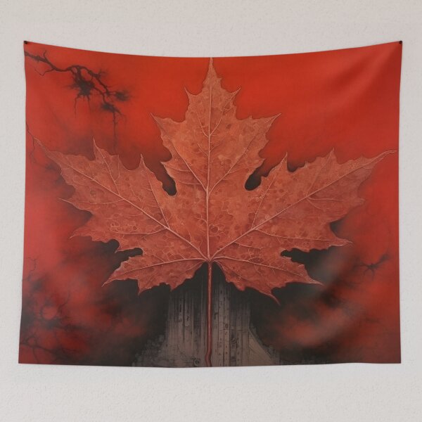 Item preview, Crimson Canadian Maple Leaf art print designed and sold by dcrc.