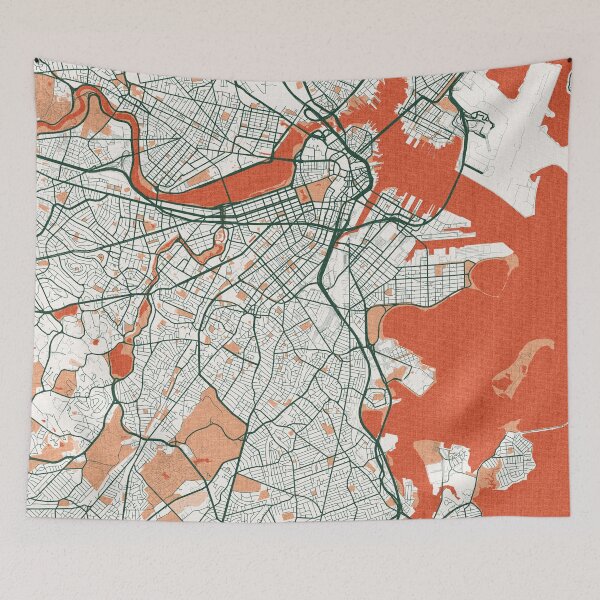 Item preview, Boston City Map of Massachusetts, USA  - Bohemian designed and sold by deMAP.