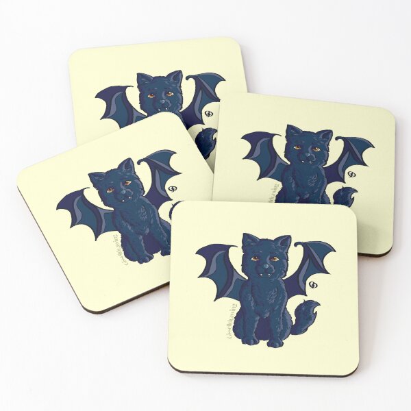 Item preview, little black bat cat designed and sold by gisselldrawn.