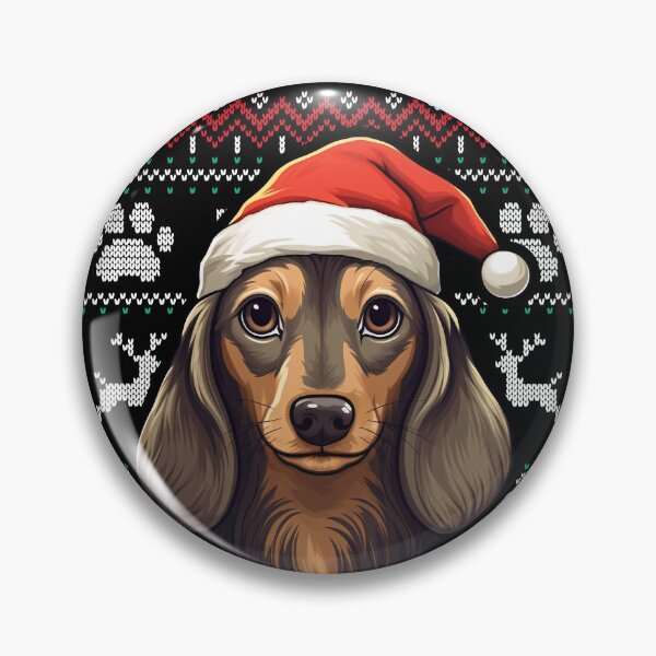 Item preview, Long Haired Dachshund Ugly Sweater Christmas designed and sold by rafaeltto.