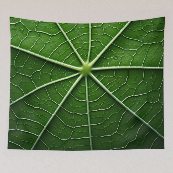 Item preview, stunning green leaf macro photography art print designed and sold by dcrc.