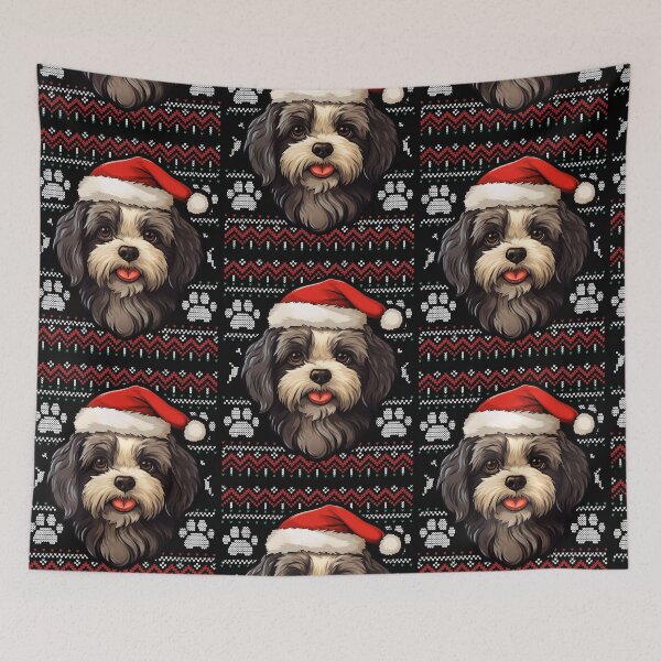 Item preview, Lowchen Ugly Sweater Christmas designed and sold by rafaeltto.