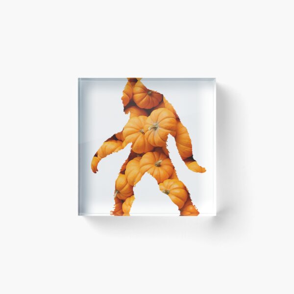 Item preview, Bigfoot Walking Through a Pumpkin Patch Yeti Sasquatch designed and sold by ElegantTeaTime.