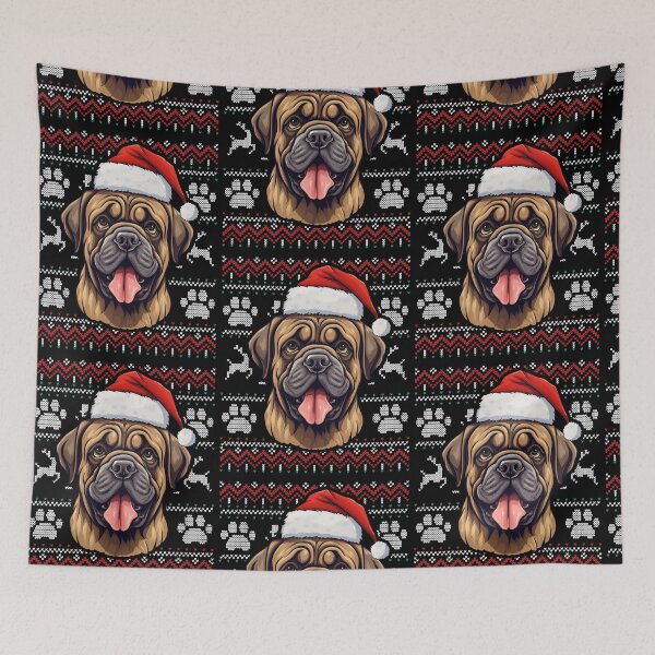 Aperçu de l'œuvre Mastiff Ugly Sweater Christmas créée et vendue par rafaeltto.