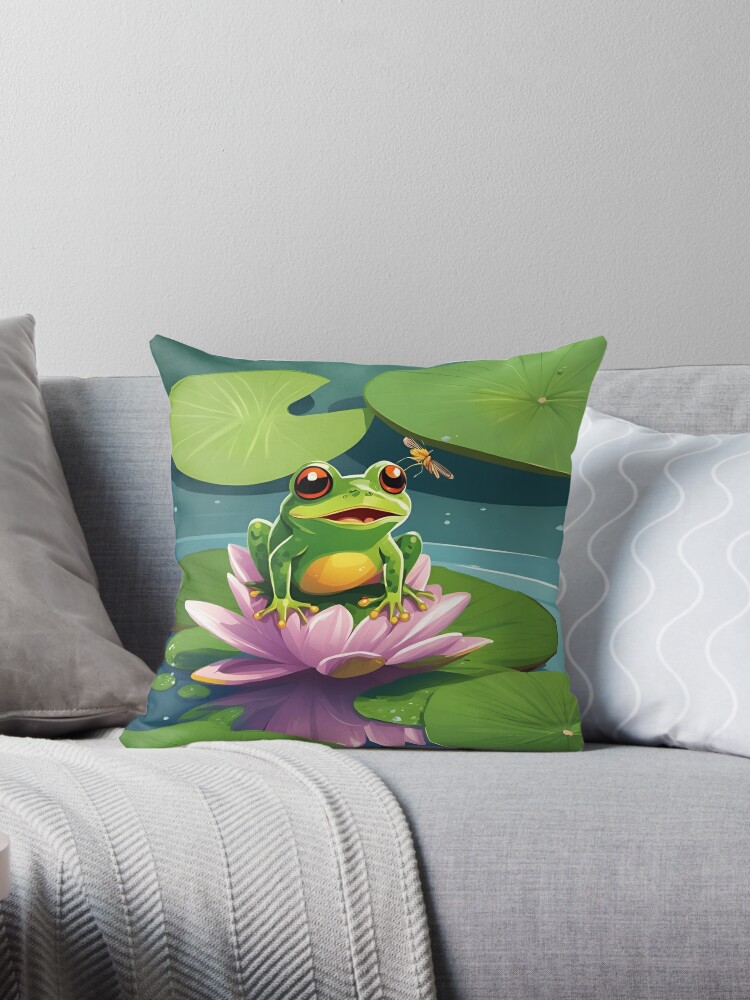 Hungry frog Pillow for Sale by AJSRPrints