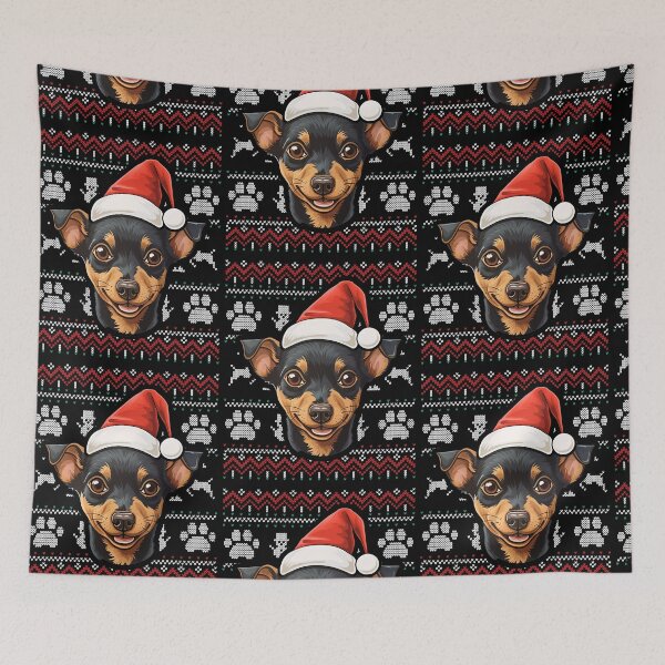 Artikelvorschau, Miniature Pinscher Ugly Sweater Christmas entworfen und verkauft von rafaeltto.