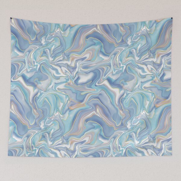Item preview, Flowing Lines in Blue and Purple with Gold Accents designed and sold by AloraDawnEve.