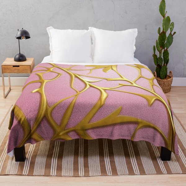 Item preview, Pink and gold abstract pattern designed and sold by Roxburylane.