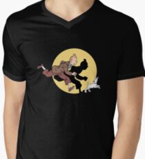 TIN TIN THE MOVIE Men's V-Neck T-Shirt
