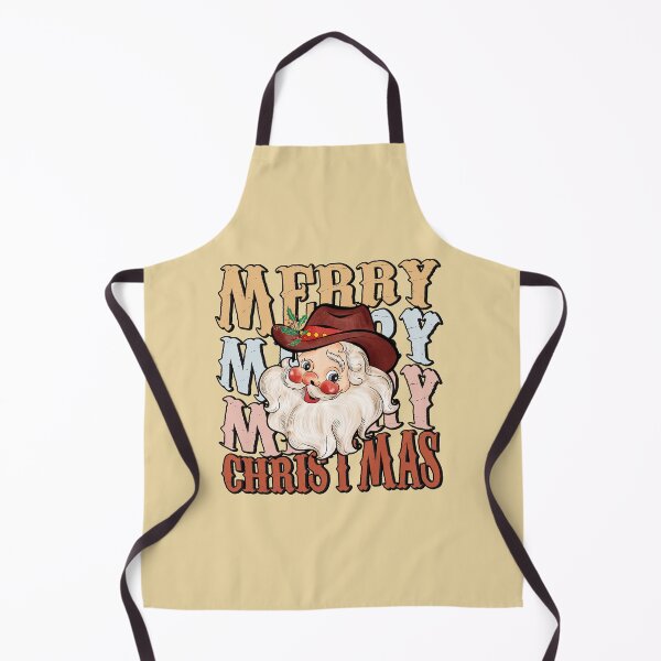 Item preview, Merry Merry Merry Christmas Cowboy Santa designed and sold by ArtMeetsPizza.