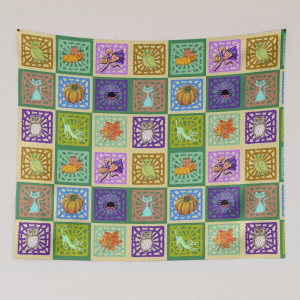 Item preview, Halloween Autumn Granny Squares designed and sold by CheranY.
