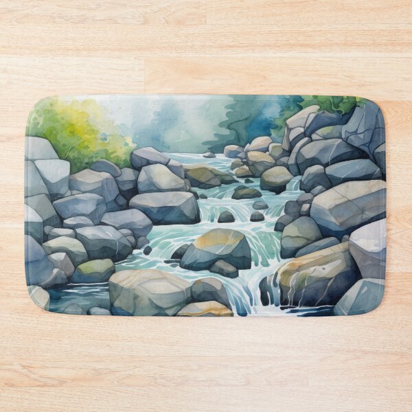 Item preview, Mountain Landscapes with Rapids, Stones, and Moss designed and sold by Zoomie-s.